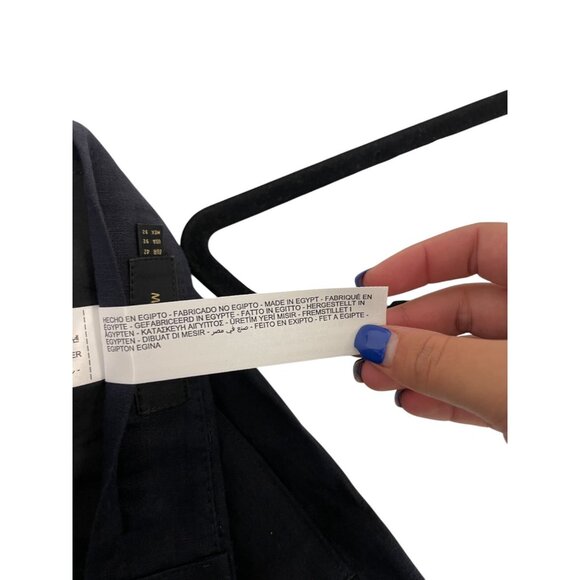 Massimo Dutti Mens Dress Pants EU 42 US 32 Navy Blue Straight Leg 0084/102 NWT - Picture 9 of 16